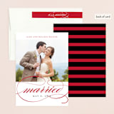 "Classic Stripes and Swashes" - Wedding Announcements in Chestnut by Susan Brown - Assembled