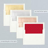 "Classic Stripes and Swashes" - Wedding Announcements in Chestnut by Susan Brown - Envelope Liner Options