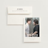 "Date Check" - Wedding Announcements in Cement by Up Up Creative - Invitation with Envelope