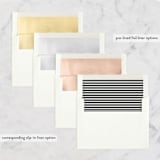 "Forever" - Wedding Announcements in Snow by Kimberly FitzSimons - Envelope Liner Options