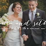 "Meet in the Middle" - Wedding Announcements in Lily by Lauren Chism - Detail