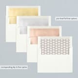 "Meet in the Middle" - Wedding Announcements in Lily by Lauren Chism - Envelope Liner Options