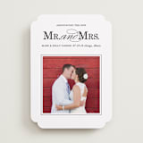 "Same Last Name" - Wedding Announcements in Coal by Leslie Ann Jones - Front