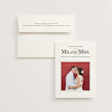 "Same Last Name" - Wedding Announcements in Coal by Leslie Ann Jones - Invitation with Envelope