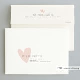 "Simply Love" - Wedding Announcements in Soft Pink by Aspacia Kusulas - FREE Recipient Addressing