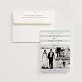 "Striped Gallery" - Wedding Announcements in Overcast Blue by Jill Means - Invitation with Envelope