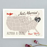 "Up and Away" - Wedding Announcements in Tomato by leslie hamer - Front