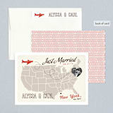 "Up and Away" - Wedding Announcements in Tomato by leslie hamer - Assembled