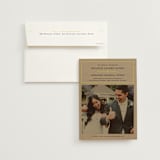"Vintage Kraft" - Wedding Announcements in Chartreuse by Waldo Press - Invitation with Envelope