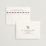 "Vintage Pack Your Bags" - Wedding Announcements in Post Office by Dawn Jasper - FREE Recipient Addressing