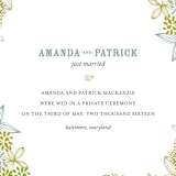 "Fling" - Wedding Announcements in Leaf by Andrea Mentzer - Detail