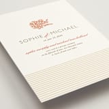 "Coral" - Wedding Announcements in Tangelo by Oscar and Emma - Karly Depew - Detail