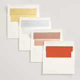 "Coral" - Wedding Announcements in Tangelo by Oscar and Emma - Karly Depew - Envelope Liner Options