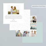 "just married" - Wedding Announcements in Light Teal by Three Kisses Studio - Back of Card Options
