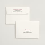 "A Faraway Destination" - Wedding Announcements in Deep Red by bumble ink - FREE Recipient Addressing