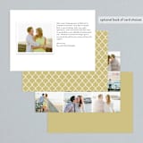 "Calligraphy   " - Wedding Announcements in Gold by Annie Clark - Back of Card Options