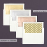 "Calligraphy   " - Wedding Announcements in Gold by Annie Clark - Envelope Liner Options