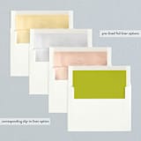 "float + celebrate" - Wedding Announcements in Celery by Float Paperie - Envelope Liner Options