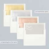 "Belle Memoire   " - Wedding Announcements in Pure White by Helena Seo Design - Envelope Liner Options