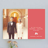 "Sweet and Simple" - Wedding Announcements in Pink Coral by Lori James - Front