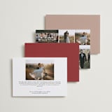 "Bowtie" - Wedding Announcements in Burgundy by Design Lotus - Back of Card Options