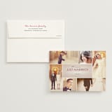 "Bowtie" - Wedding Announcements in Burgundy by Design Lotus - Invitation with Envelope