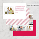 "Love & Happiness" - Wedding Announcements in Soft Ruby by Oscar and Emma - Karly Depew - Back of Card Options