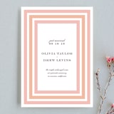 "Float + Sweetie Stripe" - Wedding Announcements in Peach Coral by Float Paperie - Front