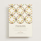 "Quilted" - Wedding Announcements in Sherbert by Laura Hankins - Front