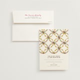 "Quilted" - Wedding Announcements in Sherbert by Laura Hankins - Invitation with Envelope