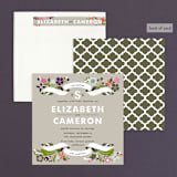 "Banner and Branches" - Wedding Announcements in Soft Beige by Alethea and Ruth - Assembled