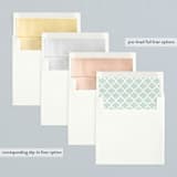 "Banner and Branches" - Wedding Announcements in Soft Beige by Alethea and Ruth - Envelope Liner Options