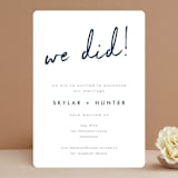 "Funky Names" - Wedding Announcements in Navy by Phrosné Barwood - Front