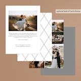 "Funky Names" - Wedding Announcements in Navy by Phrosné Barwood - Back of Card