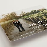 "Modern offset" - Wedding Announcements in Cream by Stacey Meacham - Close-Up