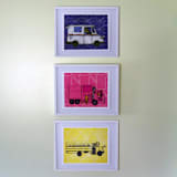 "Garbage Cat" - Limited Edition Fine Art Print in pink by Janie Allen