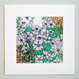 "Garden Sketch Phlox" - Limited Edition Fine Art Print in purple by Janie Allen