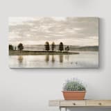 "Misty Lake 2 - 48" x 27"" - Limited Edition Fine Art Print in green by Kamala Nahas