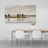 "Misty Lake 2 - 80" x 45"" - Limited Edition Fine Art Print in green by Kamala Nahas
