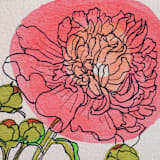 "Garden Sketch Peony I" - Limited Edition Fine Art Print in pink by Janie Allen