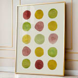 "Modern Fall Circles" - Limited Edition Fine Art Print in multicolorassorted-colors by Danushka Abeygoda