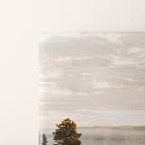 "Misty Lake 2 - "32 x 18"" - Limited Edition Fine Art Print in green by Kamala Nahas