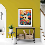 "The Legacy Weaver" - Limited Edition Fine Art Print in blue by ThirtyOne Illustrations