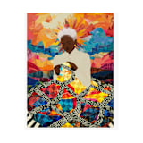 "The Legacy Weaver" - Limited Edition Fine Art Print in blue by ThirtyOne Illustrations