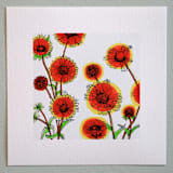 "Garden Sketch Gillardia" - Limited Edition Fine Art Print in orange by Janie Allen
