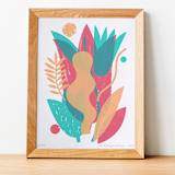 "Limited Edition Silkscreen Art Print three colors" - Limited Edition Fine Art Print in multicolor by Alexandra Dzh