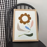 "Wildflower Orange" - Limited Edition Fine Art Print in orange by Kelly Watkins