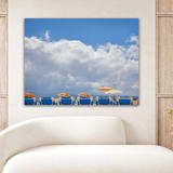 "STRAW TOPS" - Limited Edition Fine Art Print in blue by Catherine Hartigan