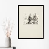 "Three Pines" - Limited Edition Fine Art Print in black by Dana Williamowsky