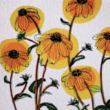 "Garden Sketch Brown-eyed Susan" - Limited Edition Fine Art Print in yellow by Janie Allen